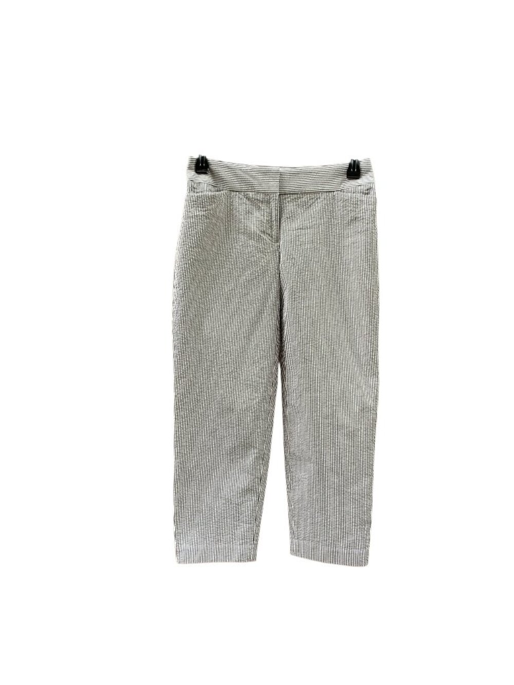 Ann Taylor Loft Black & White Cropped Seersucker Pants Womens Size 4